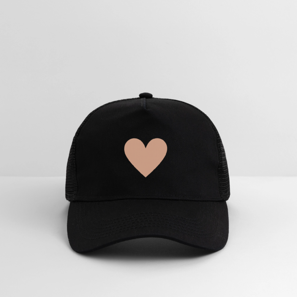 Cap "Herz" - Schwarz/Schwarz
