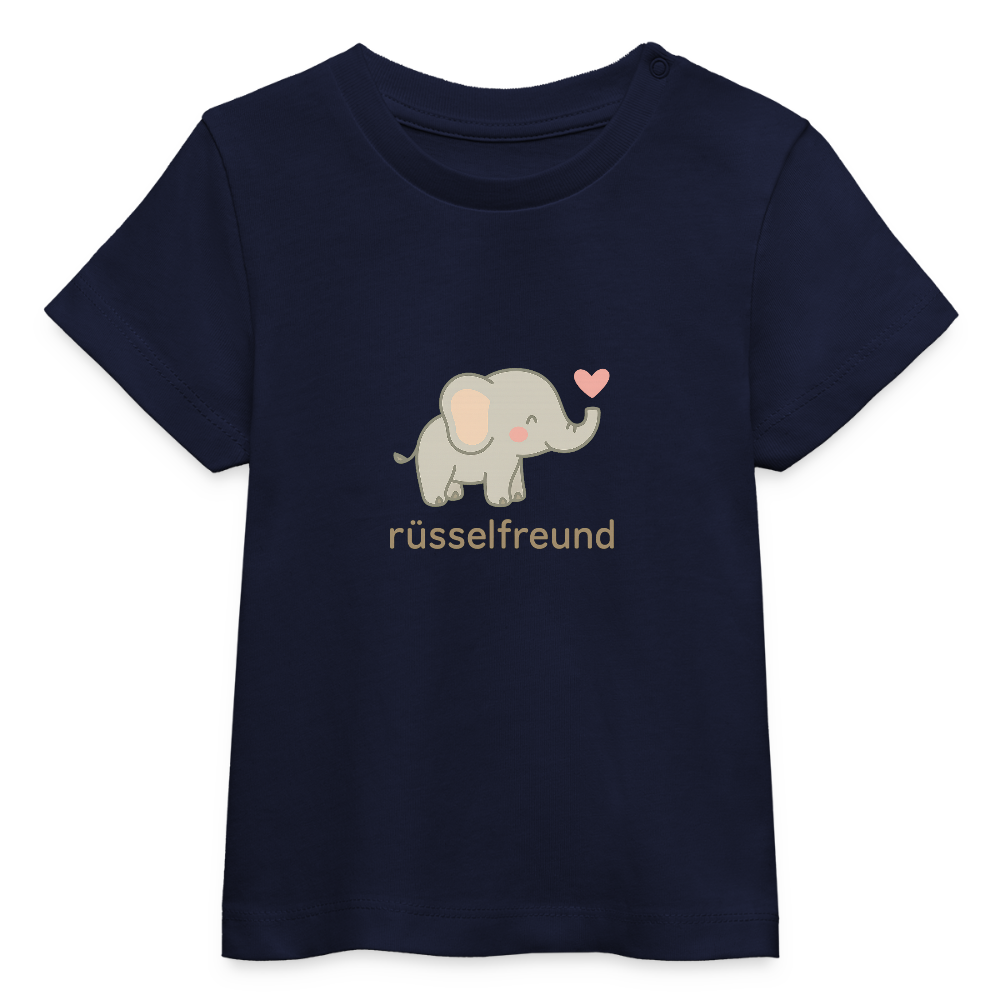 Baby Bio-T-Shirt "Elefant" - Navy