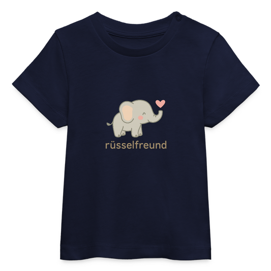 Baby Bio-T-Shirt "Elefant" - Navy