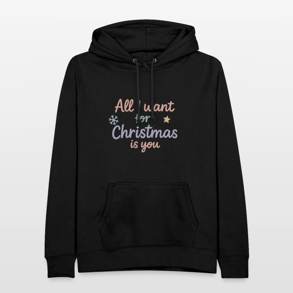 Frauen Hoodie "All I want for Christmas" - Schwarz