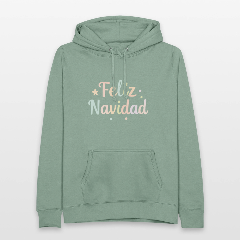 Frauen Hoodie "Feliz Navidad" - Graugrün
