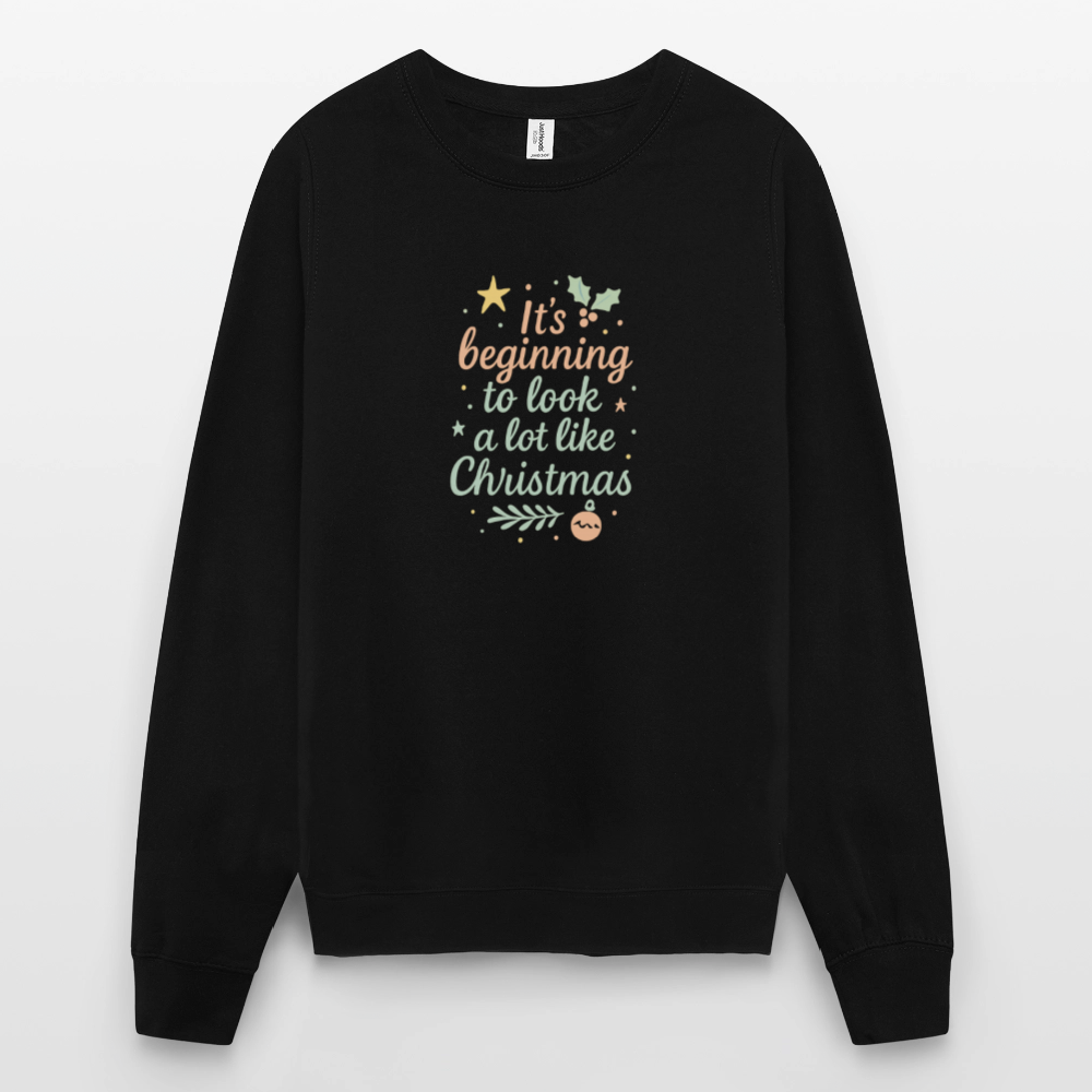 Unisex Pullover "It's beginning to look like Christmas" - Schwarz