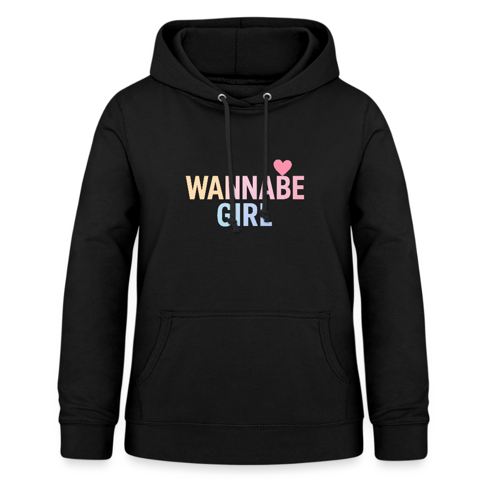 Frauen Hoodie "Wannabe Girl" - Schwarz