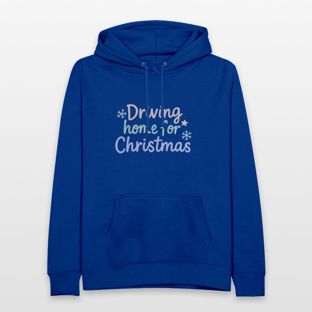 Frauen Hoodie "Driving home for Christmas" - Royalblau