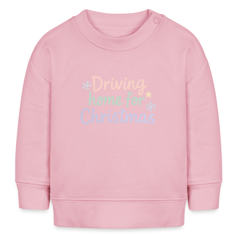 Bio-Sweatshirt "Driving home for Christmas" - Hellrosa