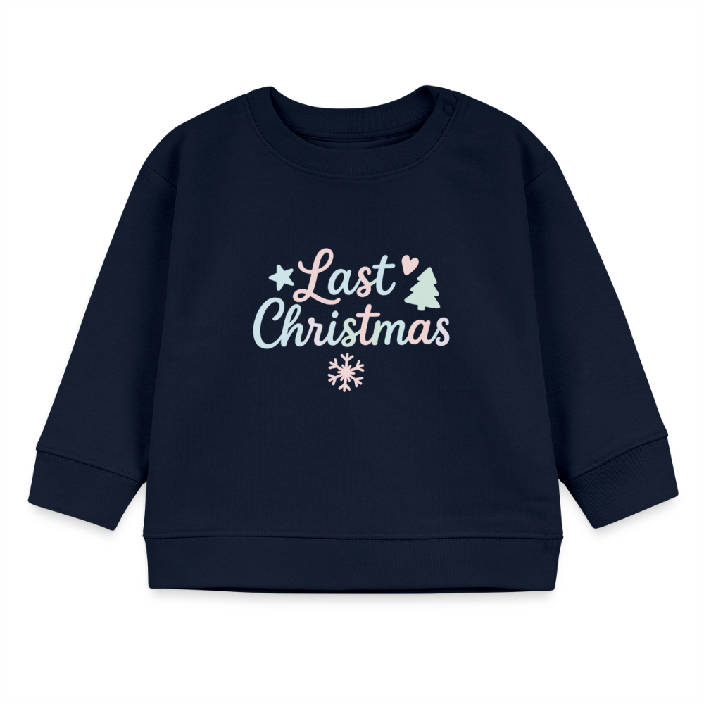 Bio-Sweatshirt "Last Christmas" - Navy