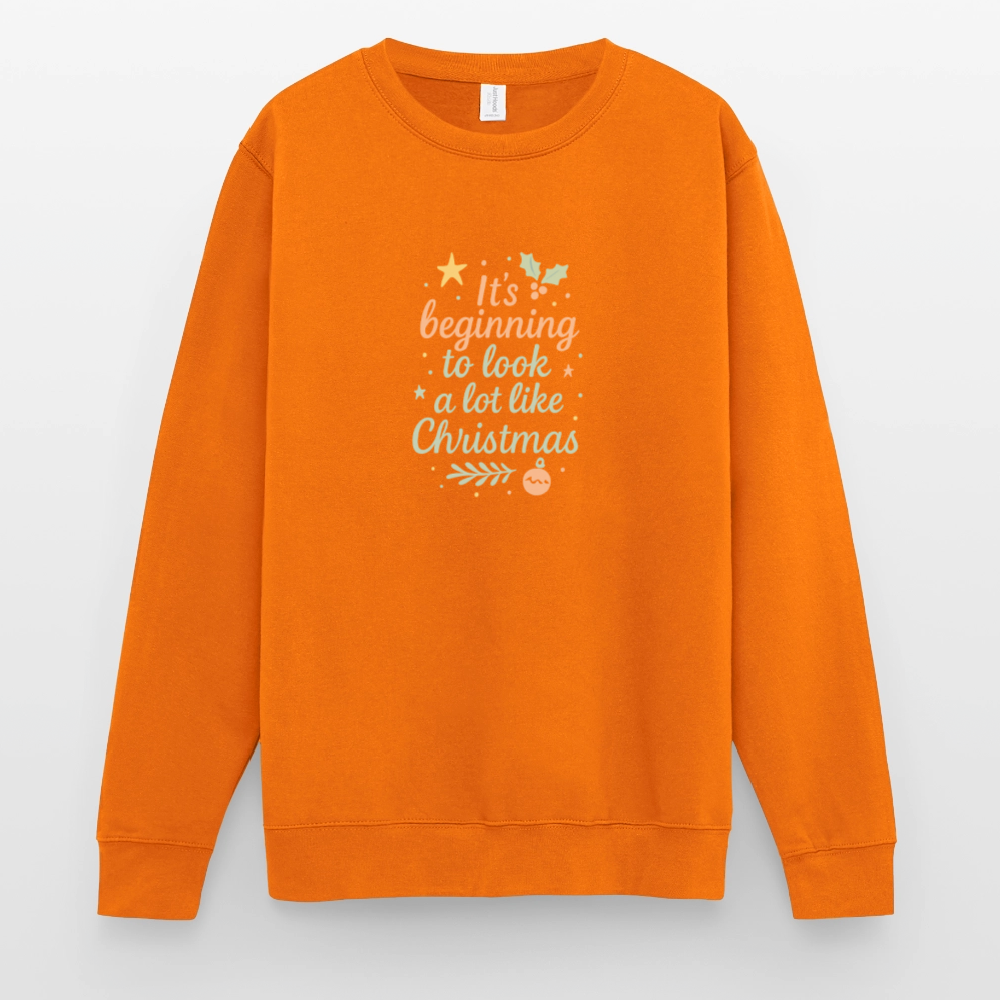 Unisex Pullover "It's beginning to look like Christmas" - Orange