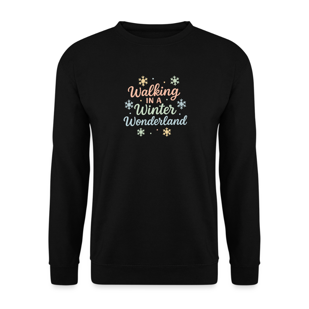 Unisex Pullover "Winter Wonderland" - Schwarz