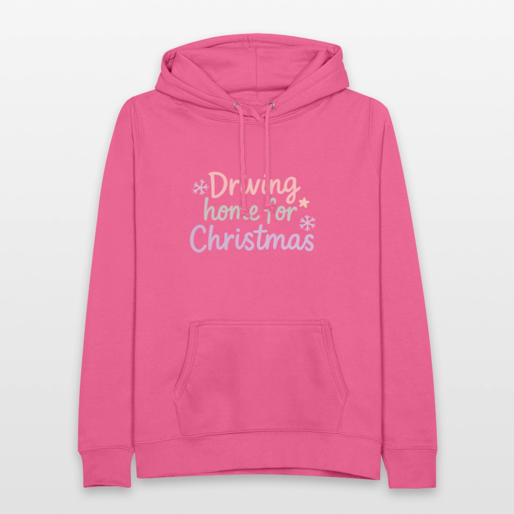 Frauen Hoodie "Driving home for Christmas" - Pink