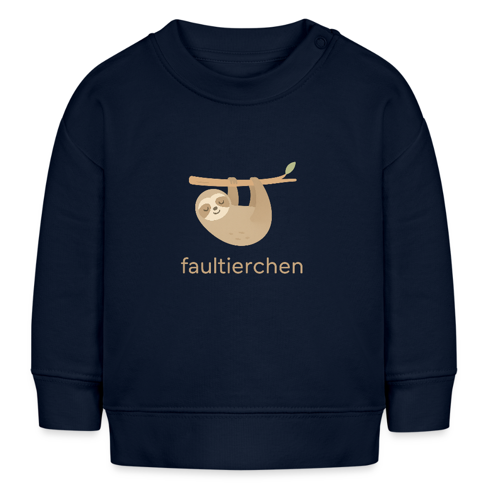 Bio-Sweatshirt "Faultier" - Navy