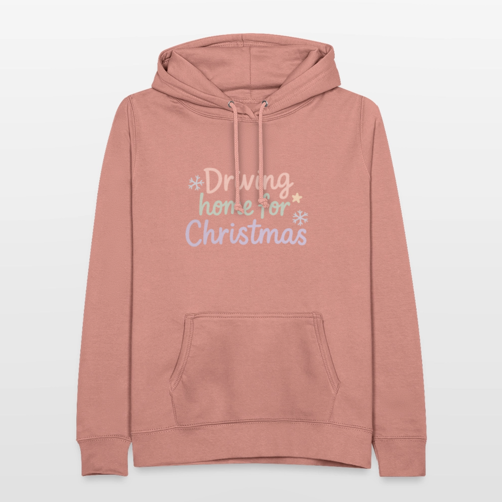 Frauen Hoodie "Driving home for Christmas" - Altrosa