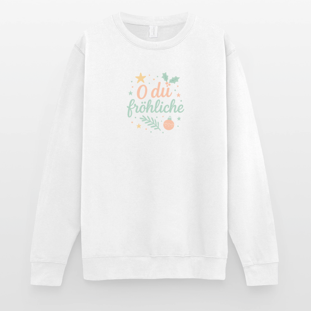 Unisex Pullover "O du fröhliche" - Weiß