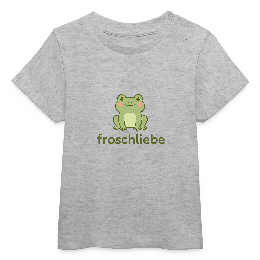 Baby Bio-T-Shirt "Frosch" - Grau meliert