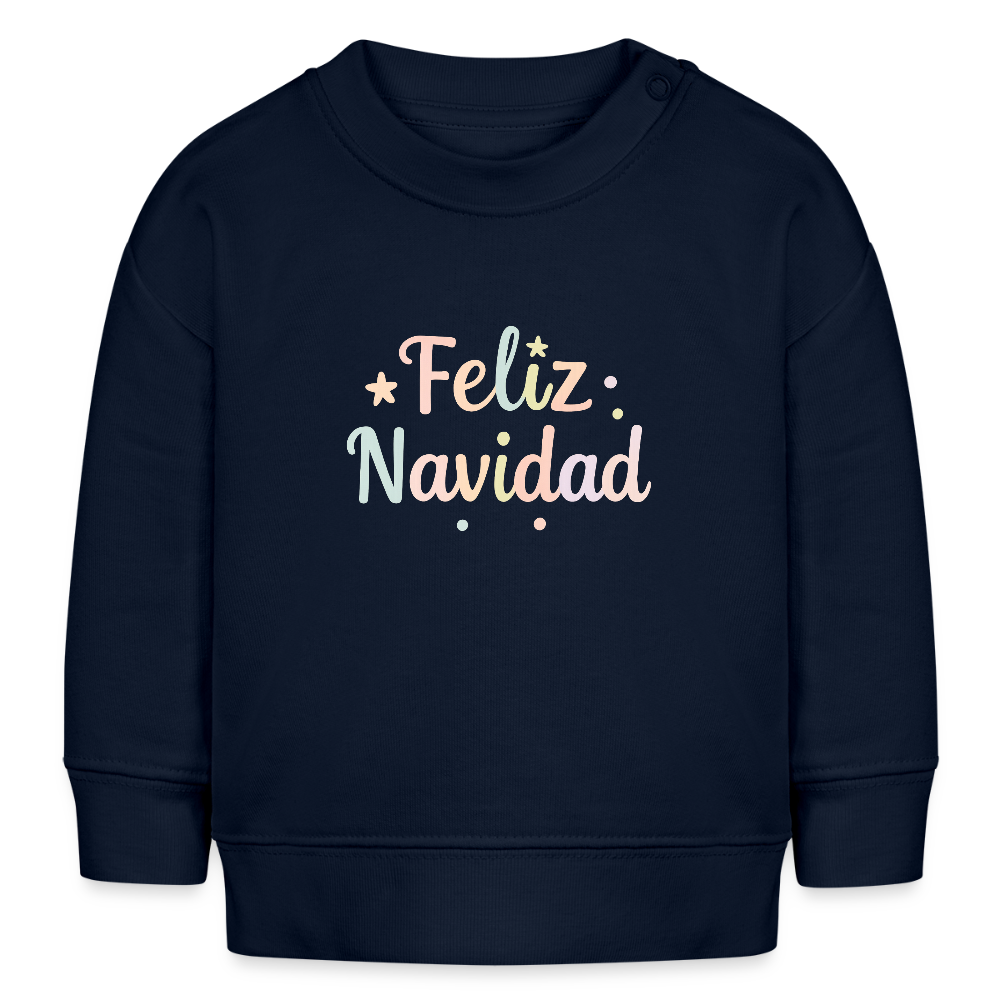 Bio-Sweatshirt "Feliz Navidad" - Navy