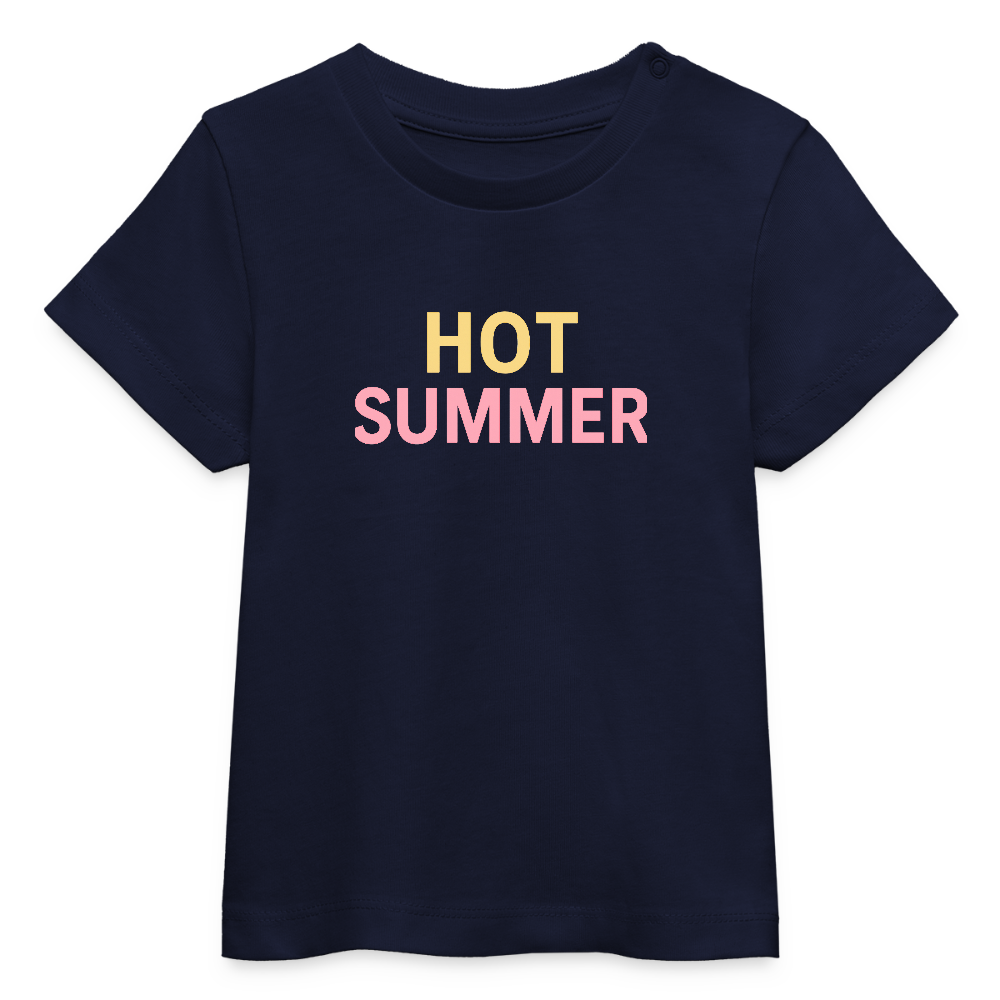 Baby Bio-T-Shirt "hot summer" - Navy