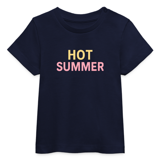 Baby Bio-T-Shirt "hot summer" - Navy