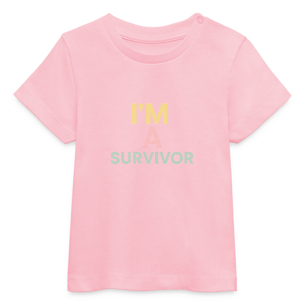Baby Bio-T-Shirt "Survivor" - Hellrosa