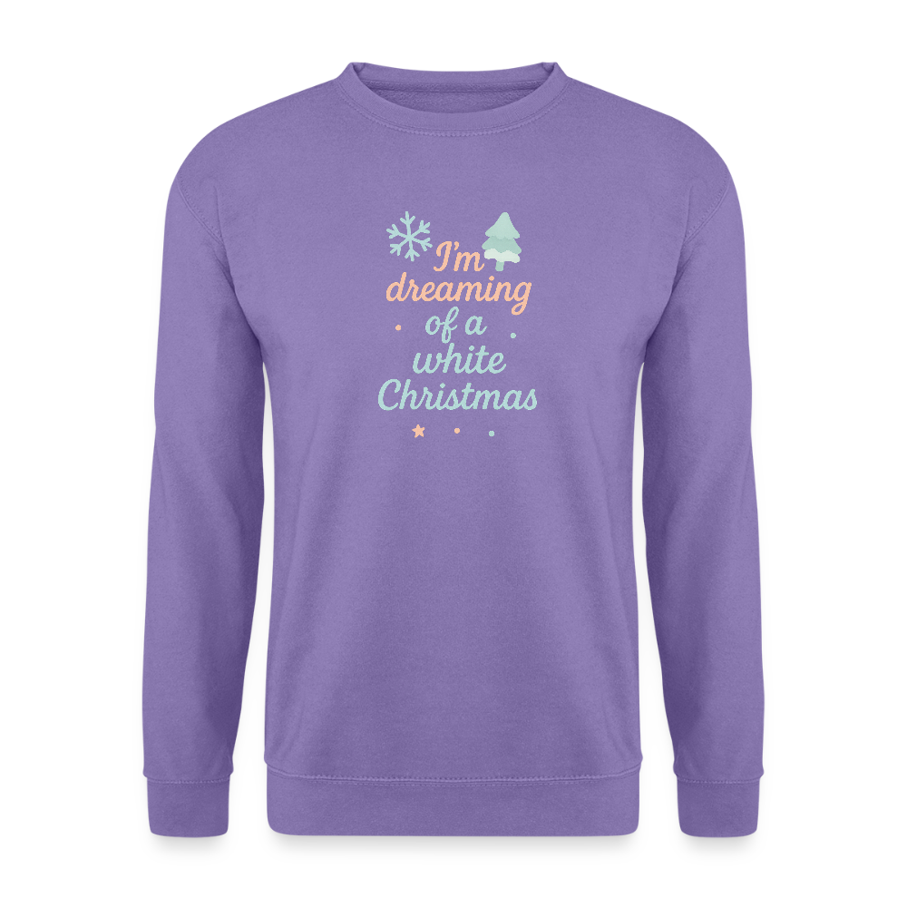 Unisex Pullover "White Christmas" - Lavendel