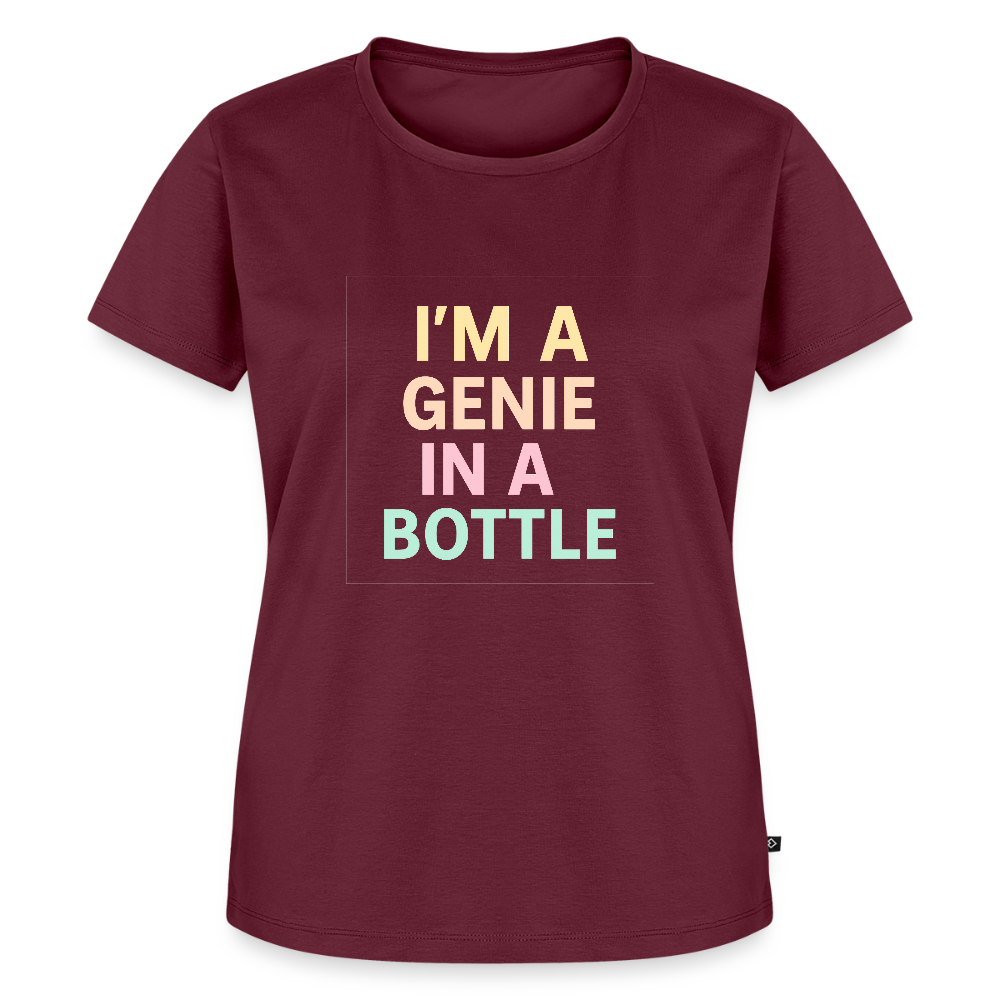 Frauen Premium T-Shirt "genie in a bottle" - Burgunderrot