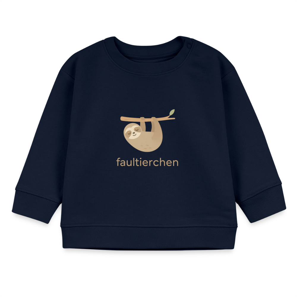 Bio-Sweatshirt "Faultier" - Navy