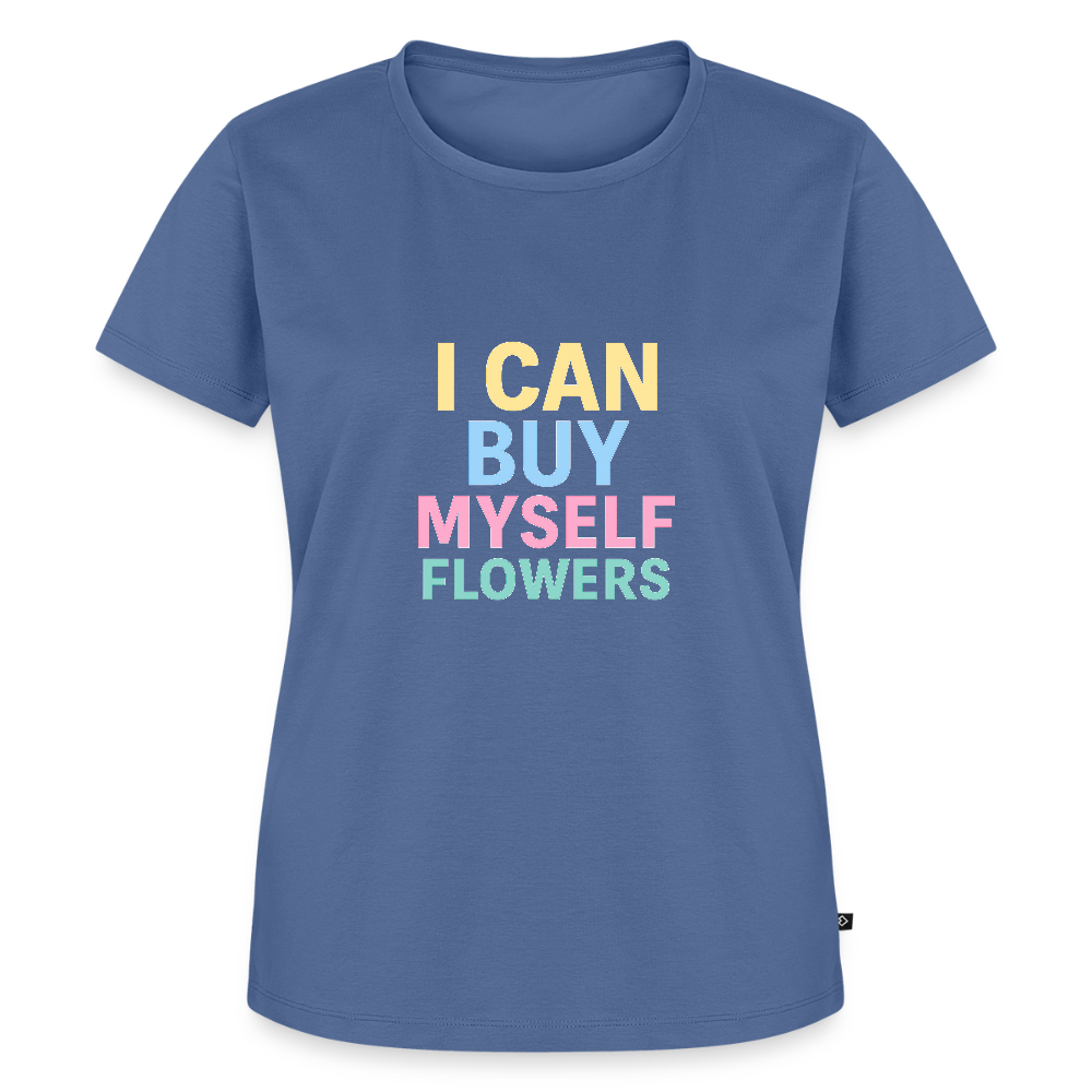 Frauen Premium T-Shirt "Flowers" - Taubenblau