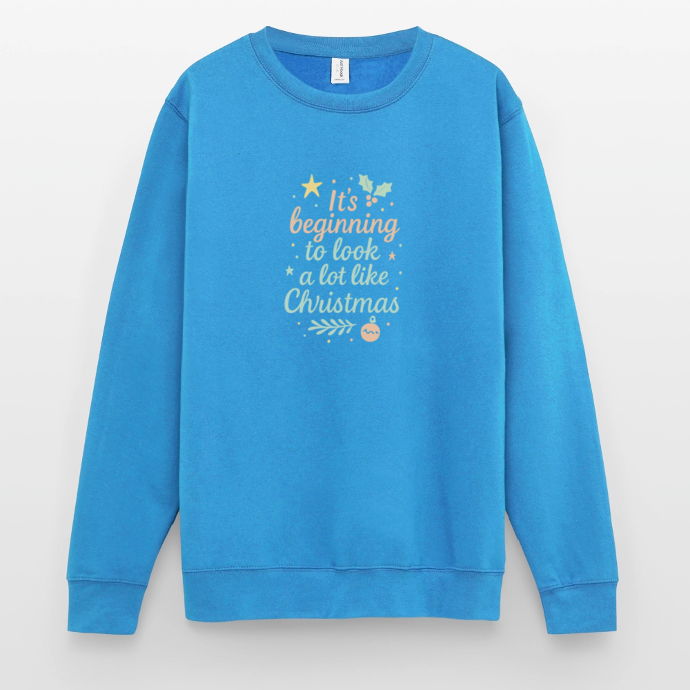 Unisex Pullover "It's beginning to look like Christmas" - Meeresblau