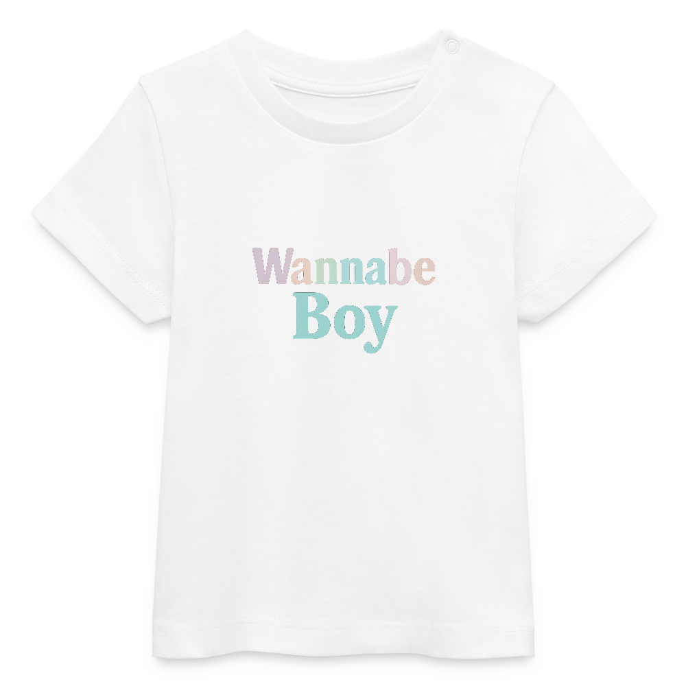 Baby Bio-T-Shirt "Wannabe Boy" - Weiß