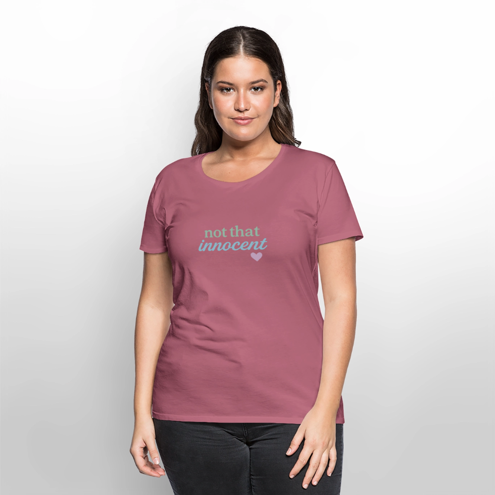 Frauen Premium T-Shirt "not that innocent" - Mauve