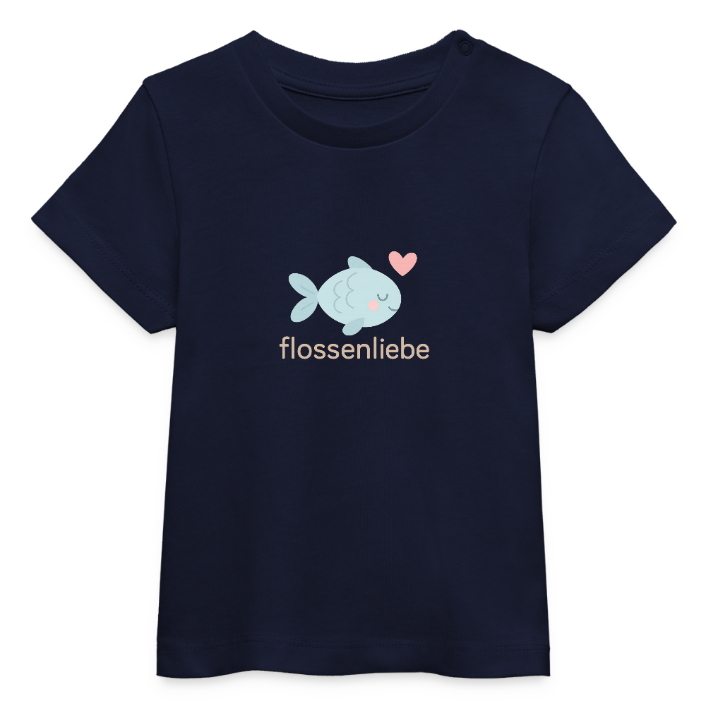 Baby Bio-T-Shirt "Fisch" - Navy