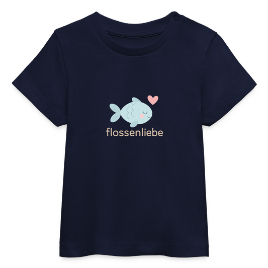 Baby Bio-T-Shirt "Fisch" - Navy