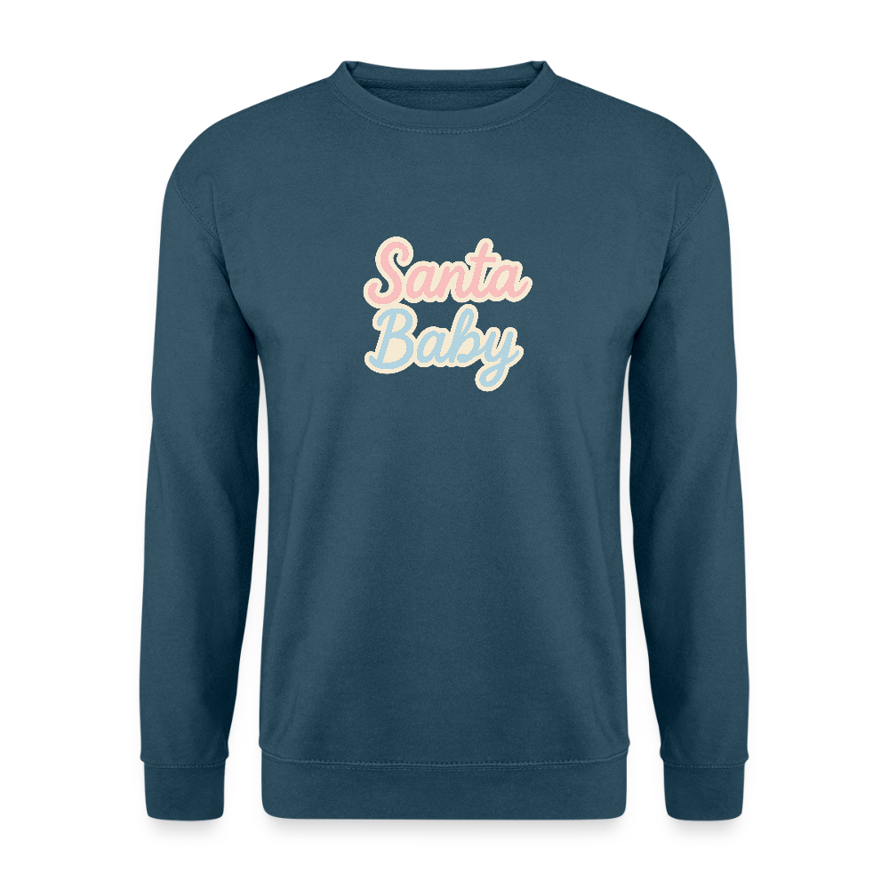 Unisex Pullover "Santa Baby" - Indigoblau