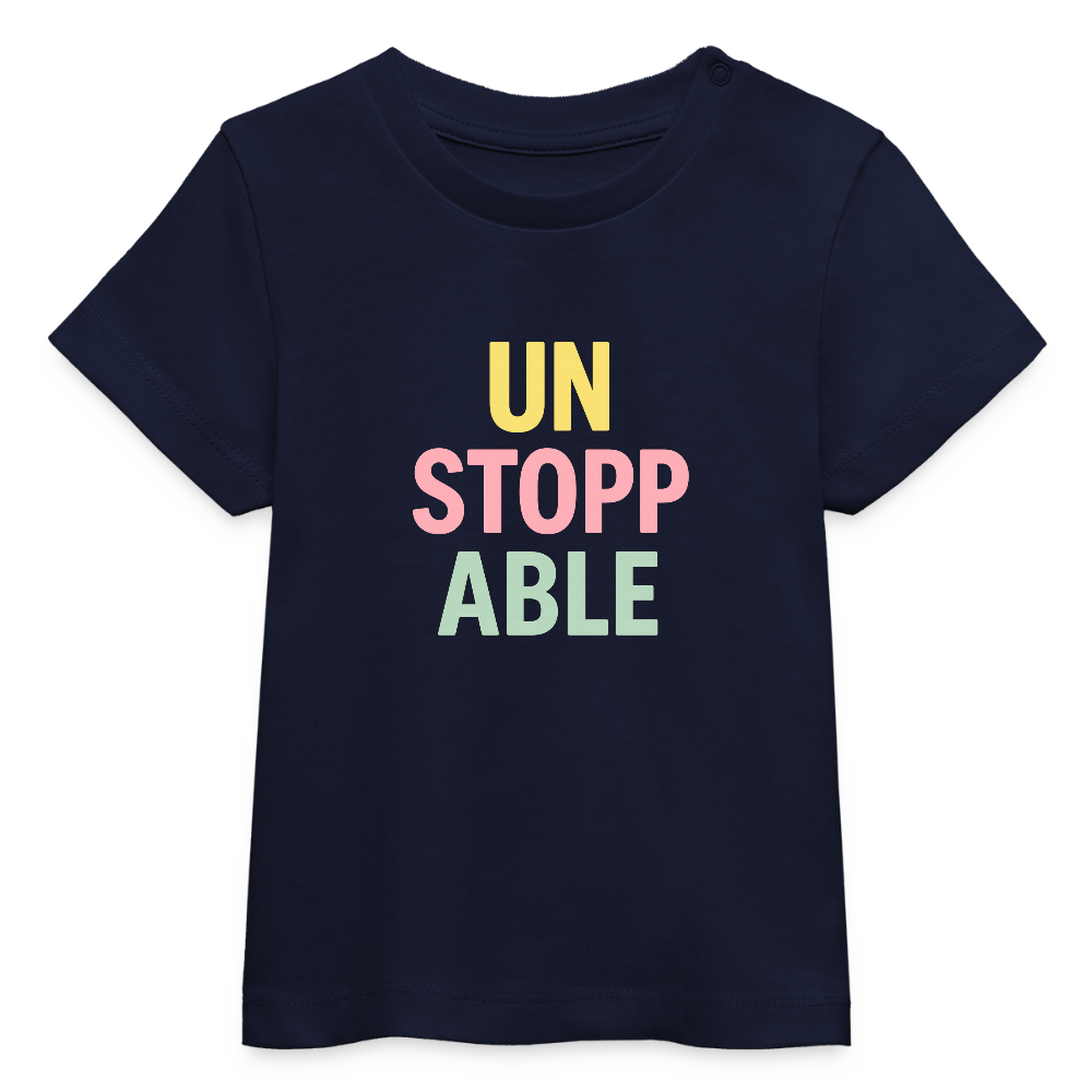 Baby Bio-T-Shirt "unstoppable" - Navy