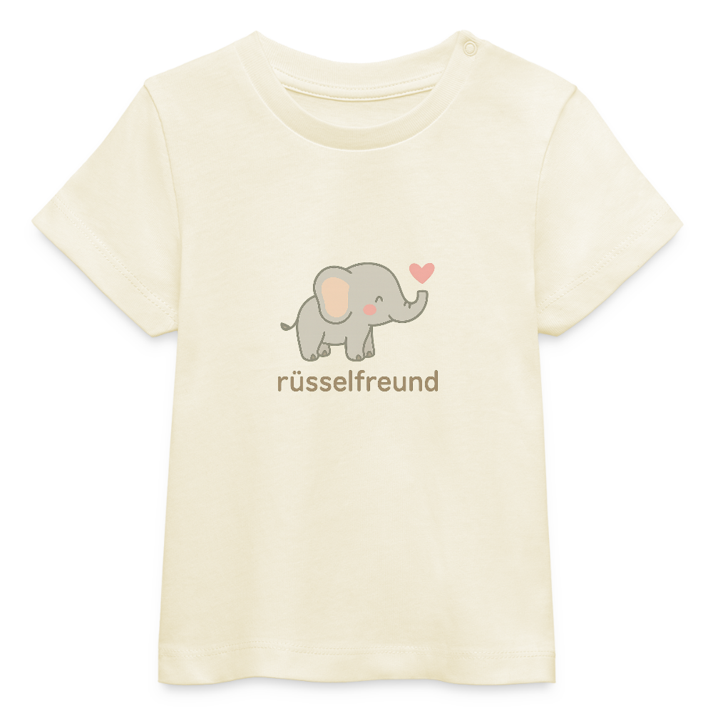 Baby Bio-T-Shirt "Elefant" - Weißgrau