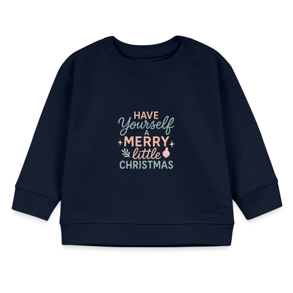 Bio-Sweatshirt "Have Yourself a Merry Little Christmas" - Navy