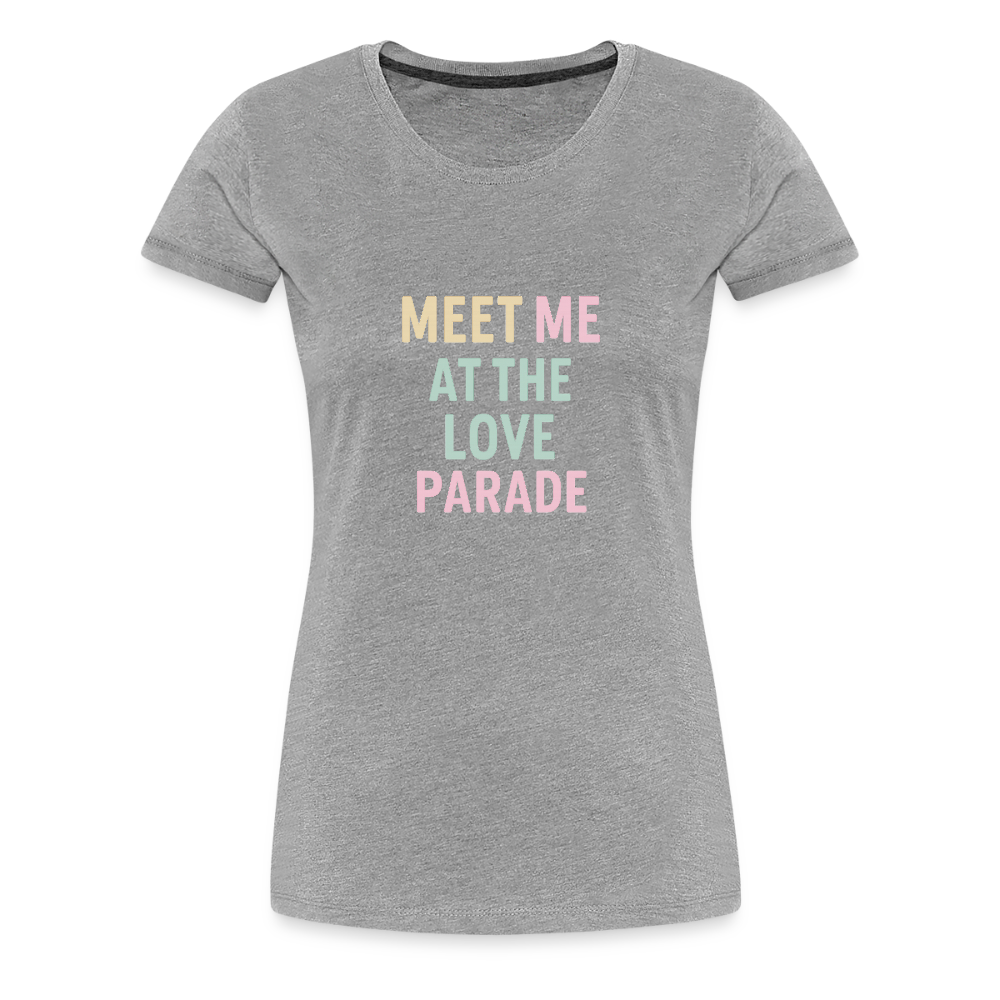 Frauen Premium T-Shirt "loveparade" - Grau meliert