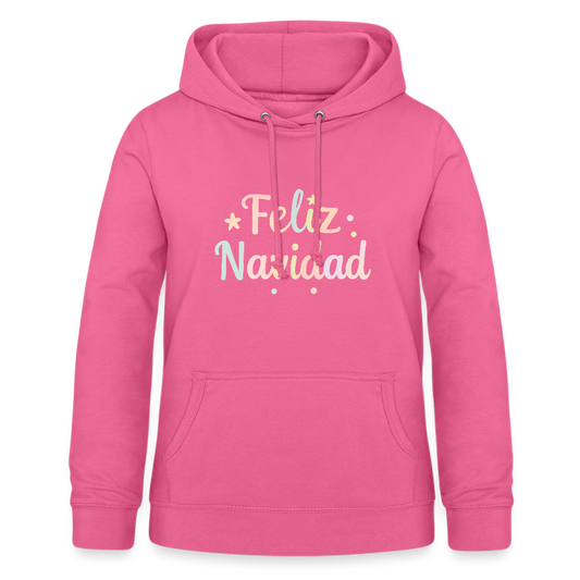 Frauen Hoodie "Feliz Navidad" - Pink