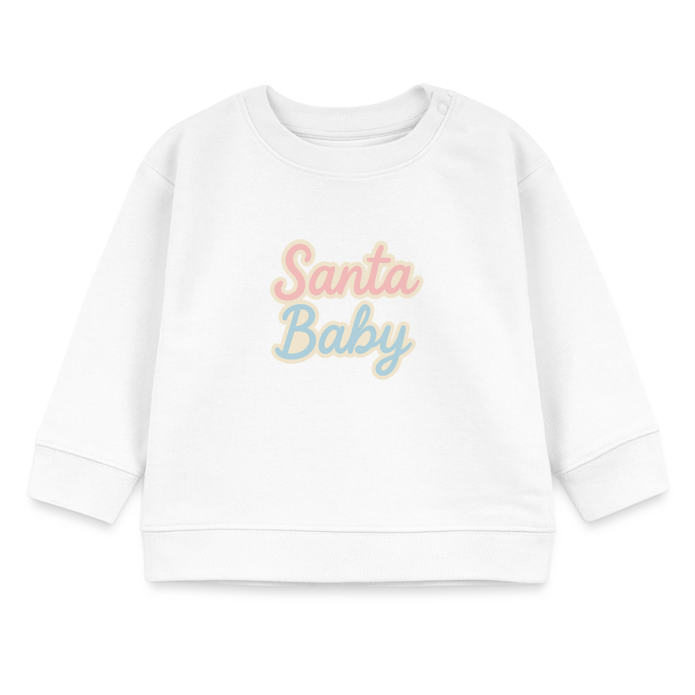 Kids Bio-Sweatshirt "Santa Baby" - Weiß