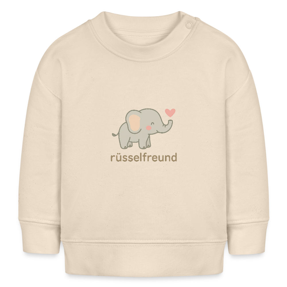 Bio-Sweatshirt "Elefant" - Weißgrau