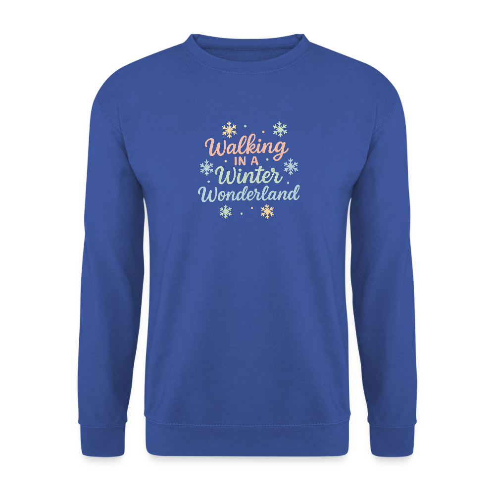 Unisex Pullover "Winter Wonderland" - Royalblau