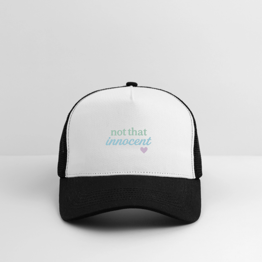 Cap "not that innocent" - Weiß/Schwarz