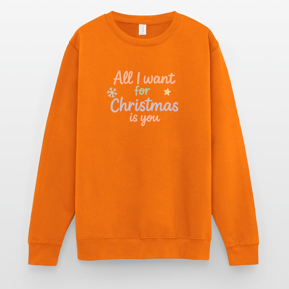 Unisex Pullover "All I want for Christmas" - Orange