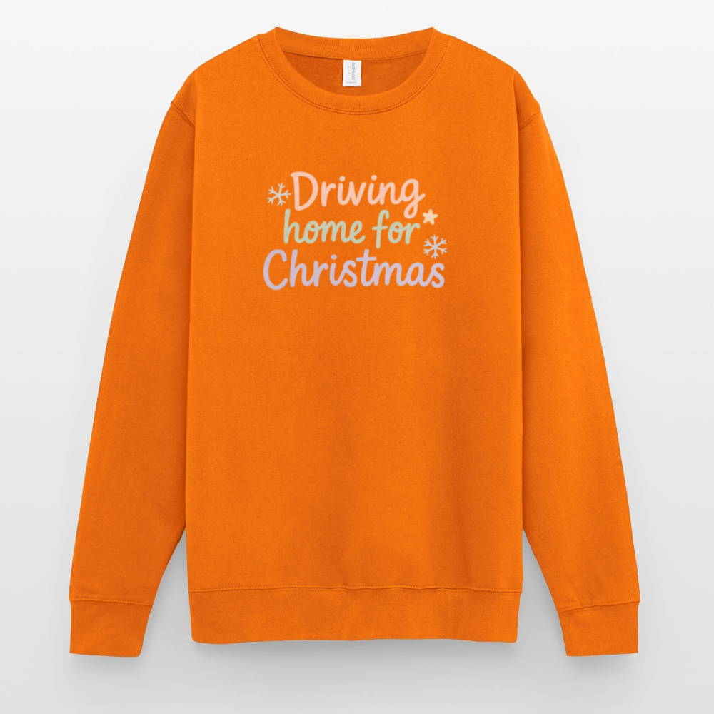 Unisex Pullover "Driving home for Christmas" - Orange