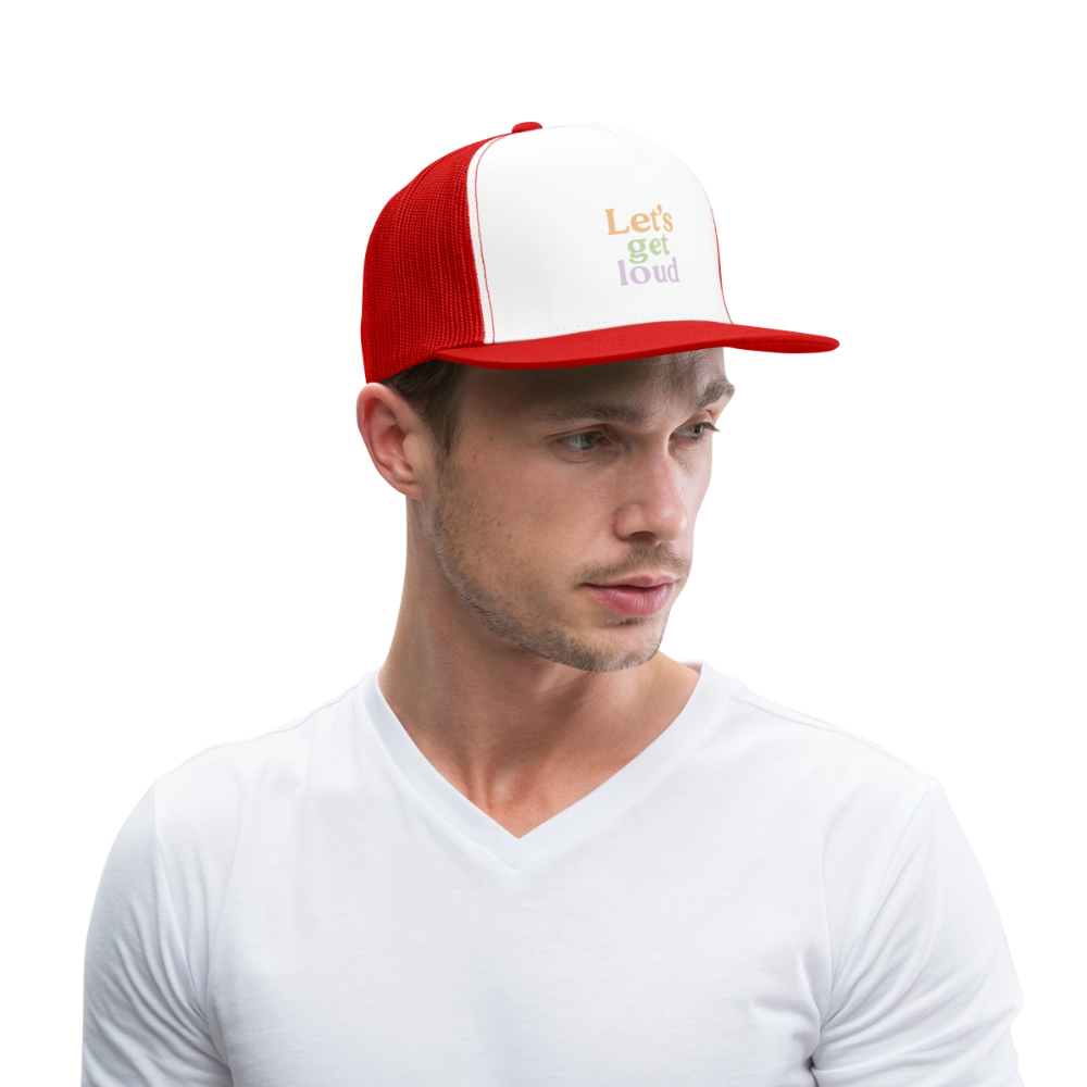 Cap  "Let's get loud" - Weiß/Rot