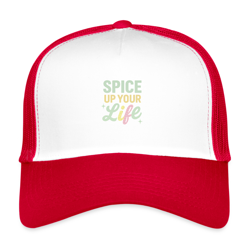Cap "Spice up your life" - Weiß/Rot