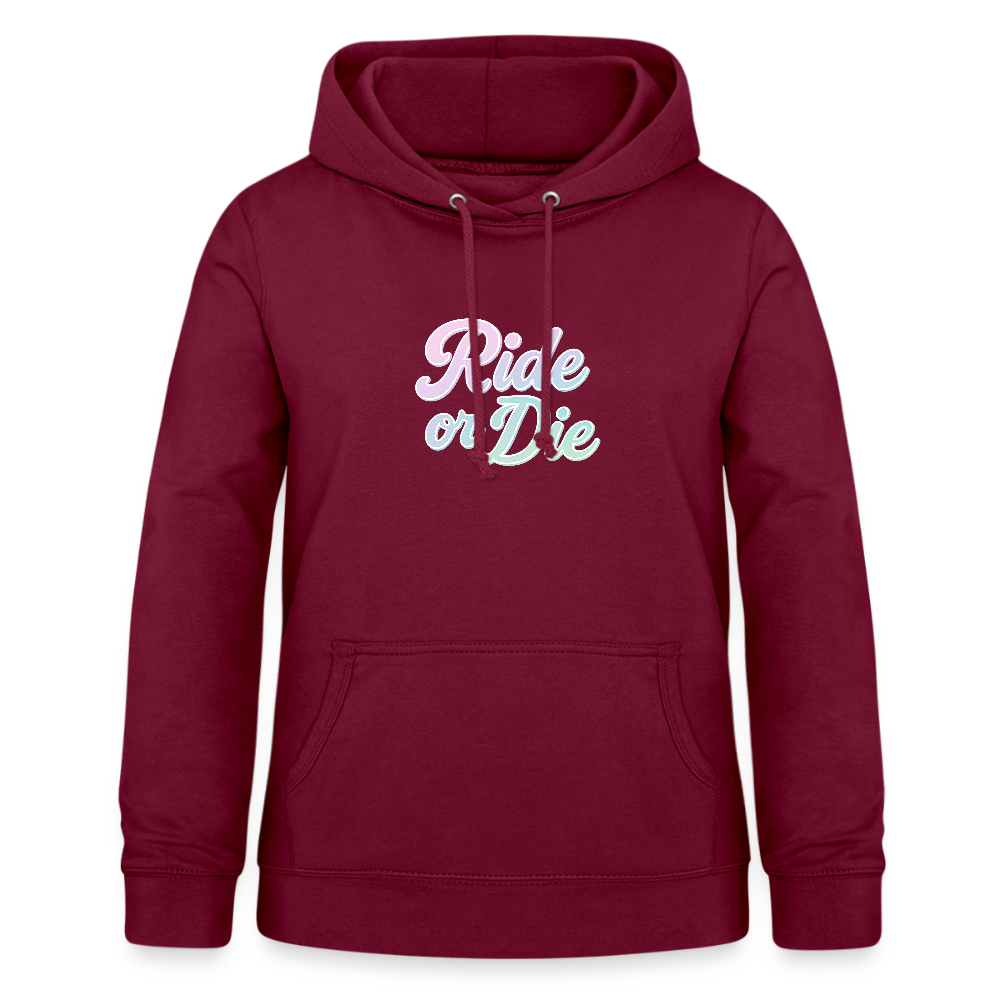 Frauen Hoodie "Ride or Die" - Bordeaux