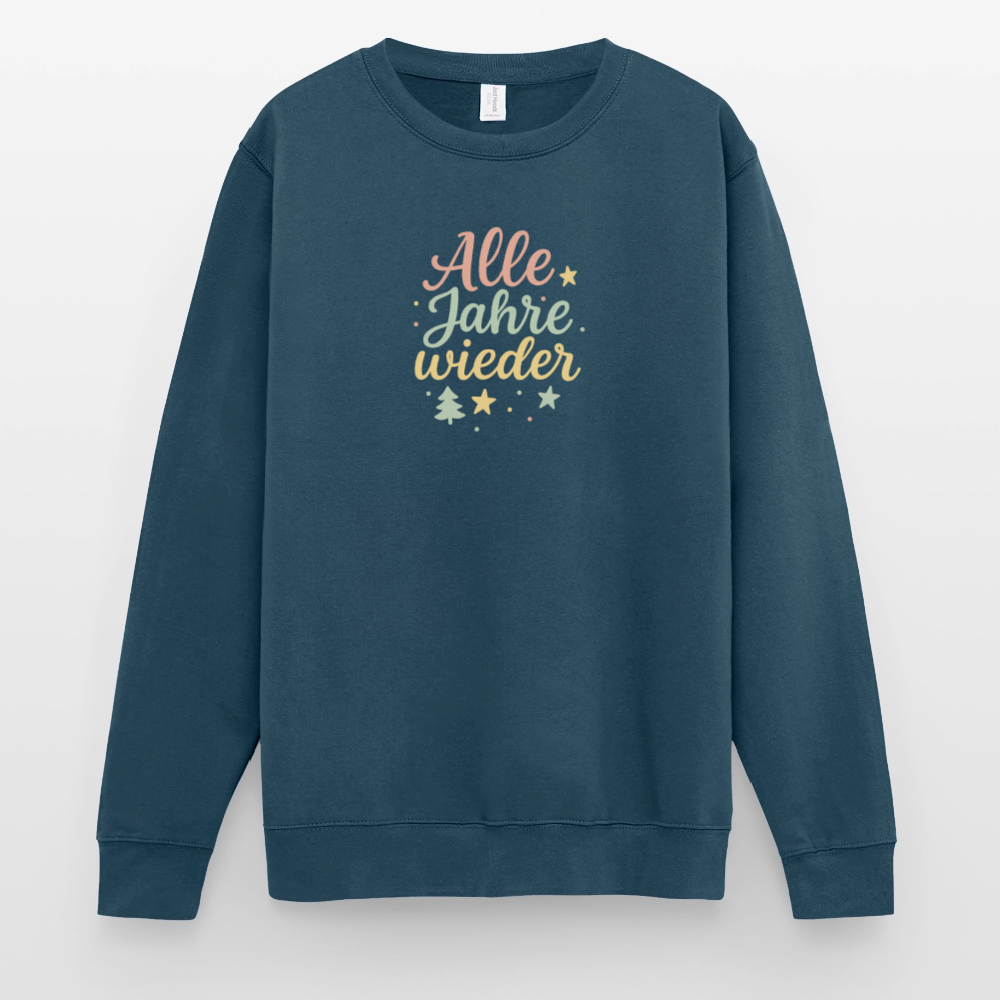 Unisex Pullover "Alle Jahre wieder" - Indigoblau