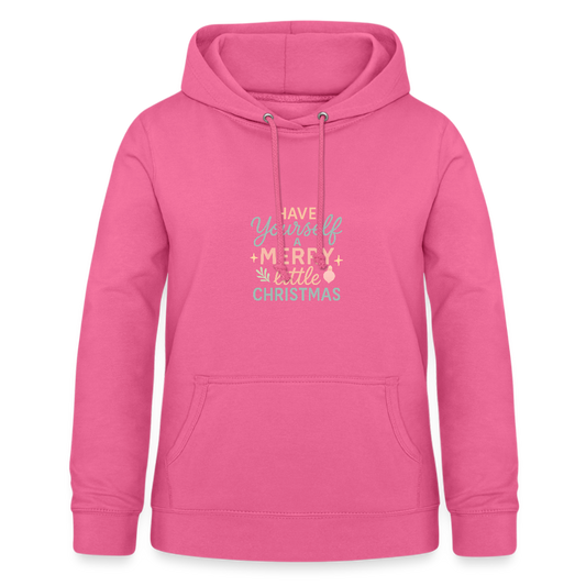 Frauen Hoodie "Have Yourself a Merry Little Christmas" - Pink