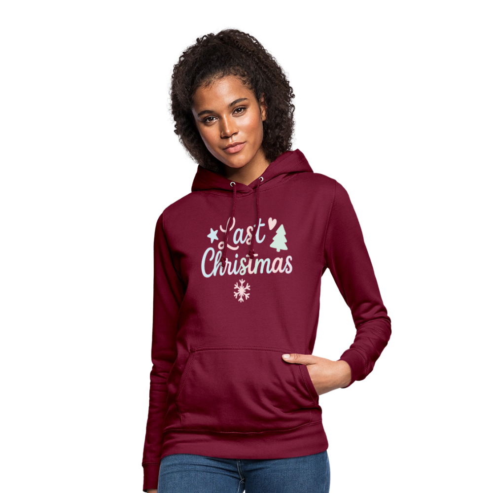 Frauen Hoodie "Last Christmas" - Bordeaux