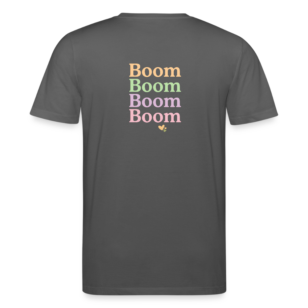 Unisex Bio-T-Shirt "Boom Boom Boom Boom" - Anthrazit