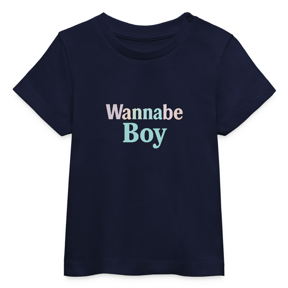 Baby Bio-T-Shirt "Wannabe Boy" - Navy